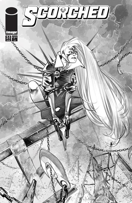 SPAWN SCORCHED #51 CVR B IG GUARA B&W VAR