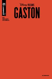DISNEY VILLAINS GASTON #1 CVR L RED BLANK AUTHENTIX VAR