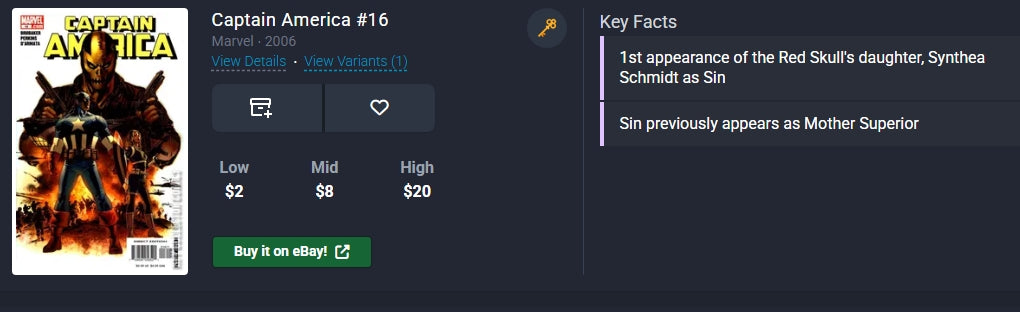 Captain America #16 Marvel ⋅ 2006