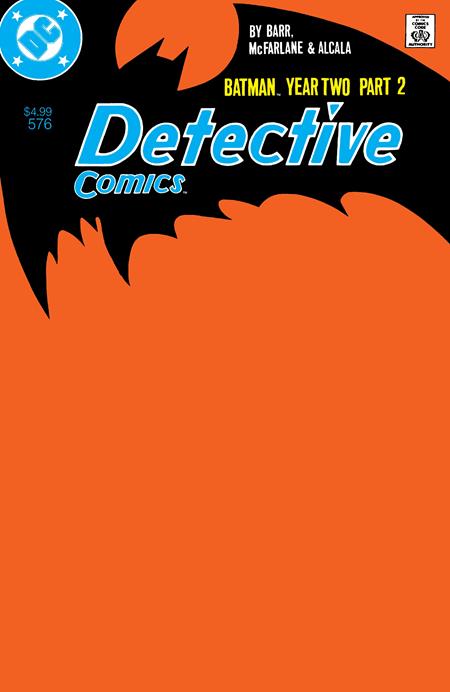 DETECTIVE COMICS #576 FACSIMILE EDITION CVR B BLANK CARD STOCK VAR (YEAR TWO PART 2 OF 4)
