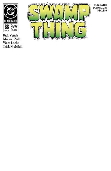 SWAMP THING 1989 #1 (OF 4) CVR C BLANK CARD STOCK VAR (MR)