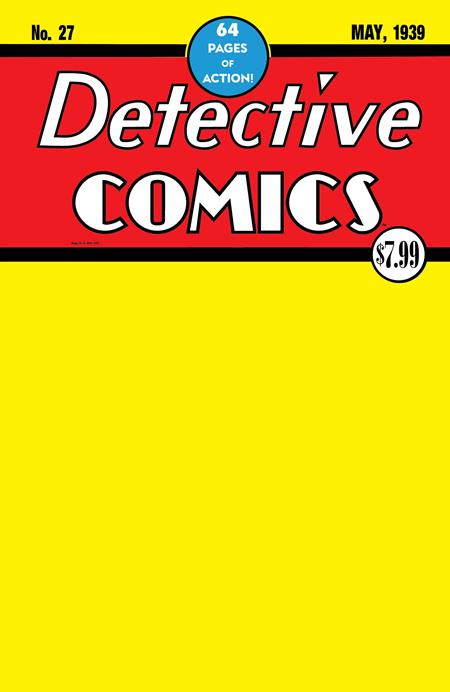 DETECTIVE COMICS #27 FACSIMILE EDITION CVR C BLANK CARD STOCK VAR (2026)