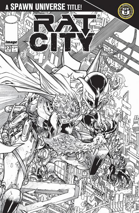 SPAWN RAT CITY #23 CVR B HARVEY TOLIBAO B&W VAR