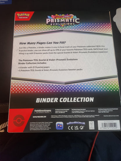 Pokémon prismatic evolution binder collection