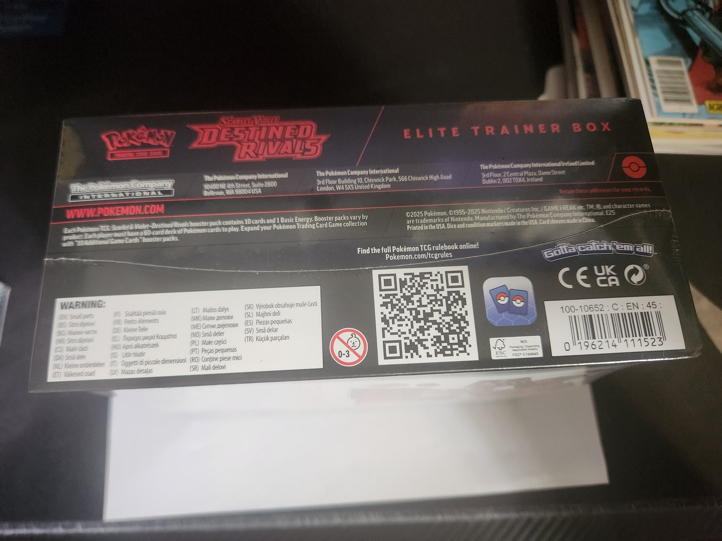 Pokemon Destined Rivals Elite Trainer Box