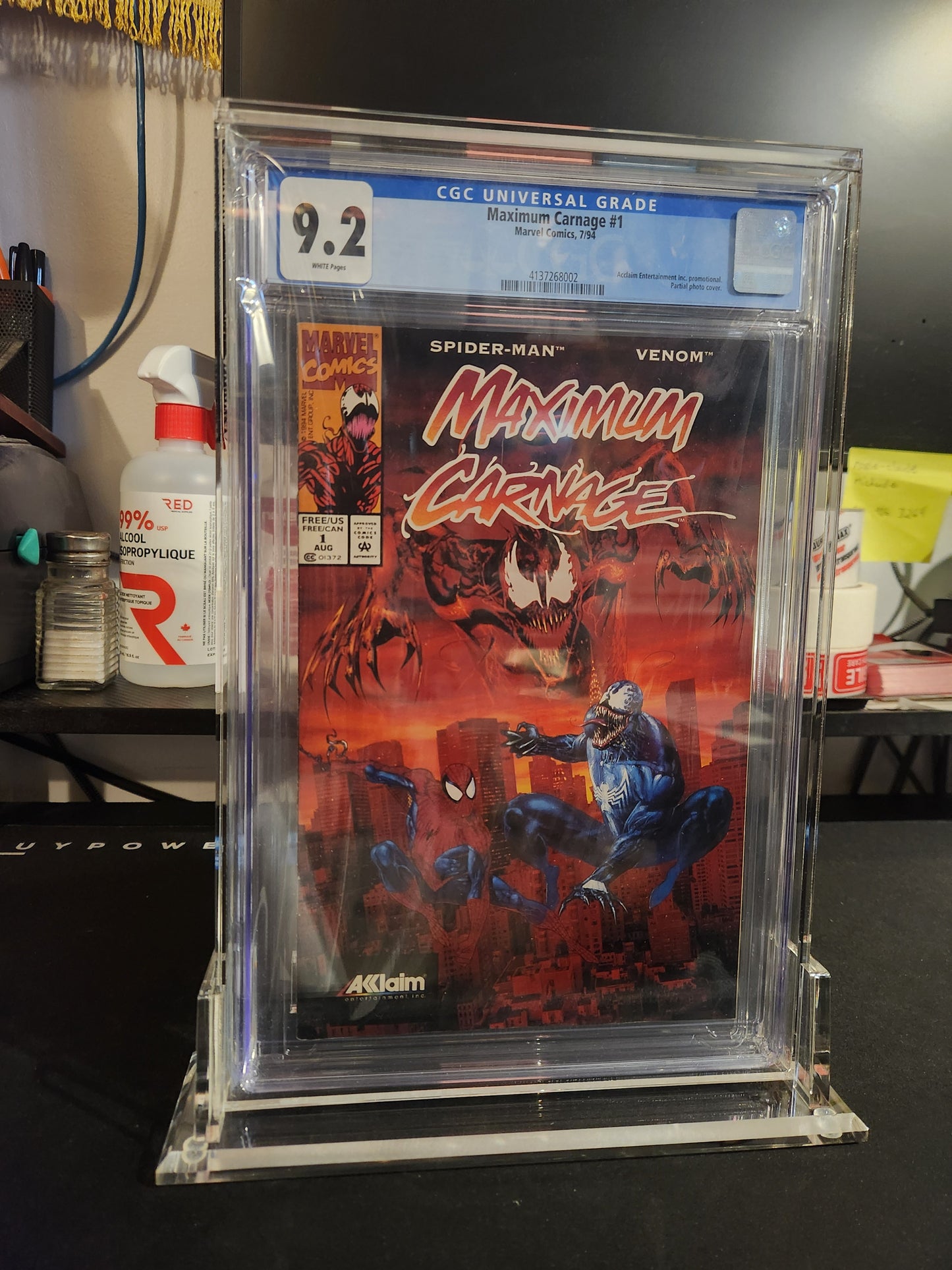 CGC Acrylic case with stand and hanging hook