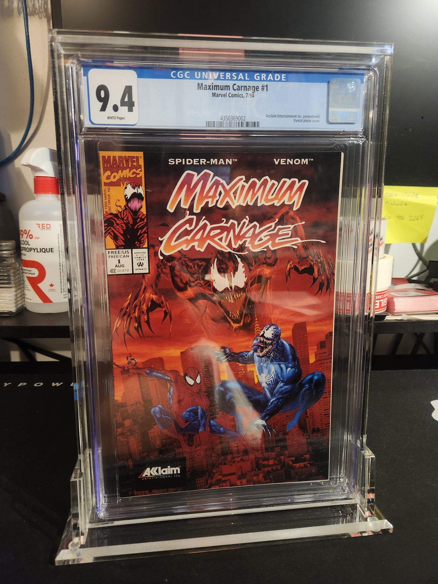 CGC Acrylic case with stand and hanging hook