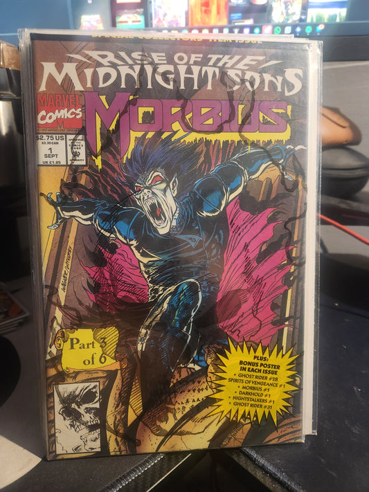 Morbius the Living Vampire #1 (1992). Polybagged opened with poster