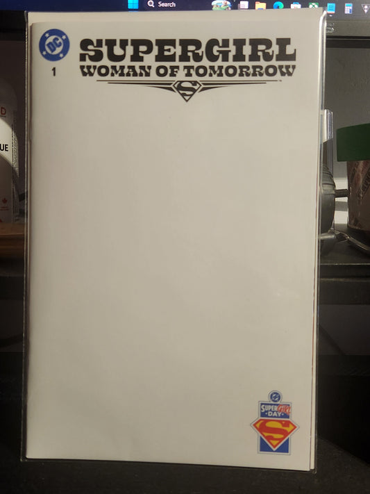 SUPERMAN DAY 2026 - SUPERGIRL WOMAN OF TOMORROW #1 CVR C BLANK CARD STOCK VAR