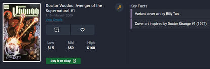Doctor Voodoo: Avenger of the Supernatural #1 1:15 ⋅ Marvel ⋅ 2009