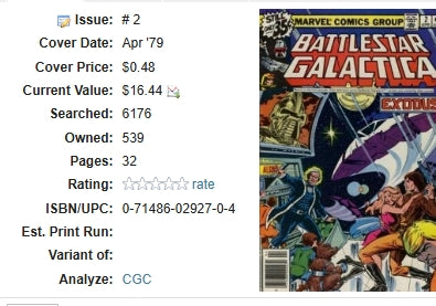 Battlestar Galactica #2 / Marvel ⋅ 1979