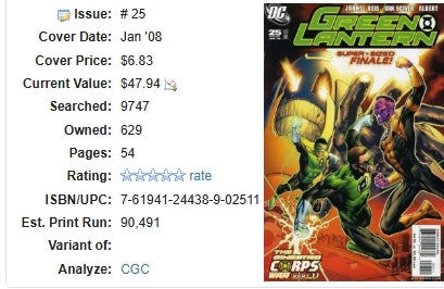 Green Lantern #25 / DC ⋅ 2007