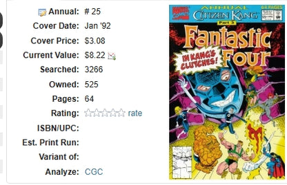 Fantastic Four Annual #25 / Marvel ⋅ 1992