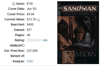 The Sandman #50 DC Vertigo ⋅ 1993