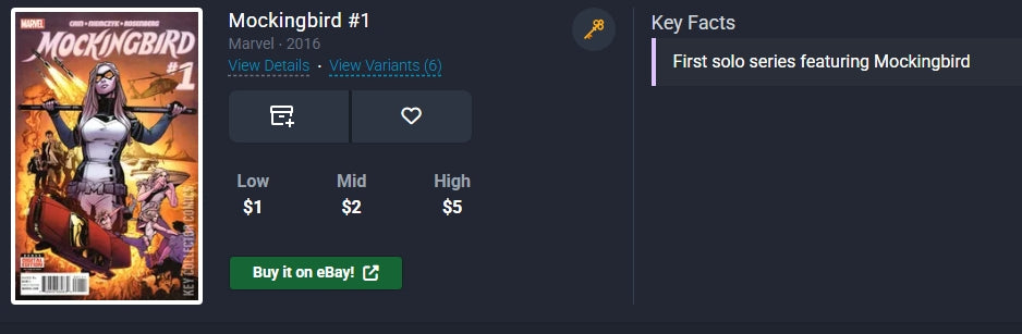 Mockingbird #1 Marvel ⋅ 2016