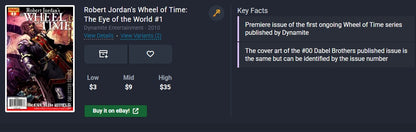 Robert Jordan's Wheel of Time: The Eye of the World #1 Dynamite Entertainment ⋅ 2010 issues 1-2