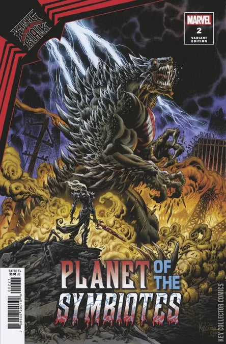 King In Black: Planet of the Symbiotes #2 Variant cover art by Kyle Hotz featuring American Kaiju